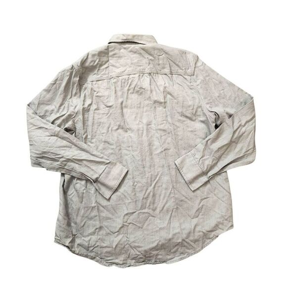 Mack Weldon Men's Large Button up Performance pocket shirt Cotton Lyocell Gray - Picture 7 of 8